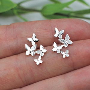 Butterfly Earrings Studs, Sterling Silver Butterfly Earrings, Stud Earrings, Butterfly Jewelry, gift for her, Mother&#39;s Day Gift