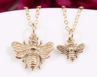 Gold Bee Necklace