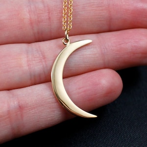 Moon Necklace Gold, Gold Moon Necklace, Crescent Moon Necklace, Celestial Necklace Jewelry, Love You to the Moon and Back