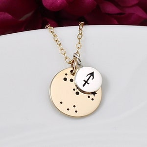 Sagittarius Constellation Necklace, Sagittarius Necklace Gold, Sagittarius Jewelry, Sagittarius Gift, Celestial Jewelry, Celestial Necklace