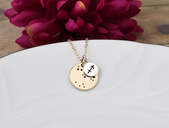 Sagittarius Constellation Necklace Sagittarius Necklace Gold Sagittarius Jewelry Sagittarius Gift Celestial Jewelry Celestial Necklace Etsy