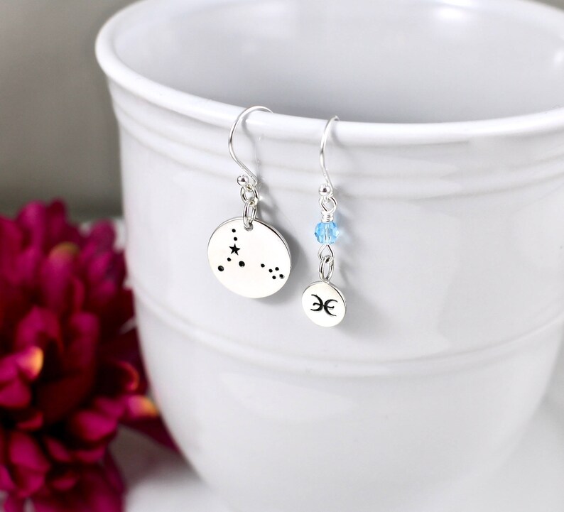 Gifts Pisces Zodiac Pisces Star Sign Gifts Constellation Pisces Earrings Pisces Birthstone Earrings Jewelry Pisces Birthday Gifts
