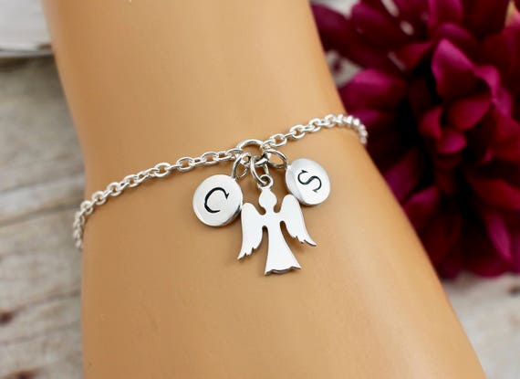 Personalized guardian on sale angel bracelet