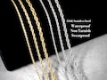 Waterproof Non Tarnish Gold or Silver Rope Chain Necklace, Stainless Steel, 2mm 3mm 4mm Rope Chain for Men Women, Layered Chain Jewelry