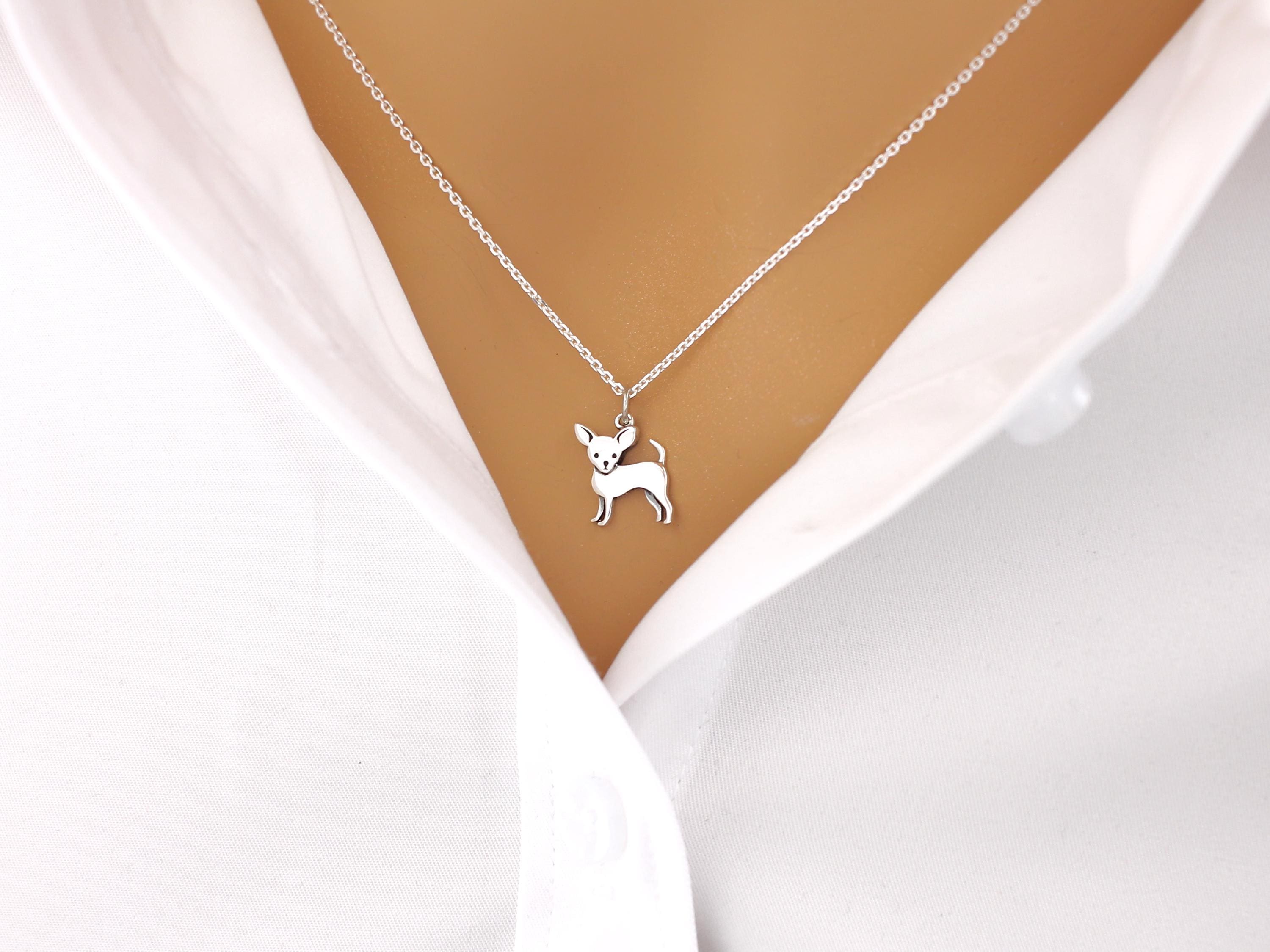 Collar De Chihuahua, Plata De Ley, Dije, Mamá, Mami, Regalos, Perro, Joyería, Regalos Para Amantes, Colgante, San Valentín, Boda, Memorial, Rescate - México