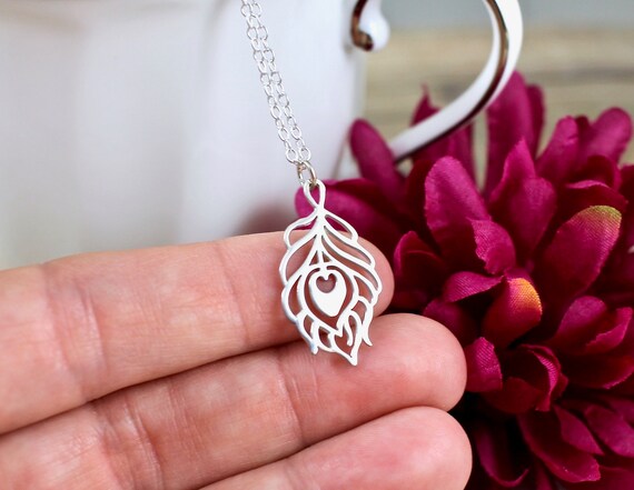 Sterling Silver Peacock Feather Charm Sterling Silver Peacock Feather Charm
