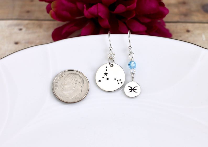 Gifts Pisces Zodiac Pisces Star Sign Gifts Constellation Pisces Earrings Pisces Birthstone Earrings Jewelry Pisces Birthday Gifts
