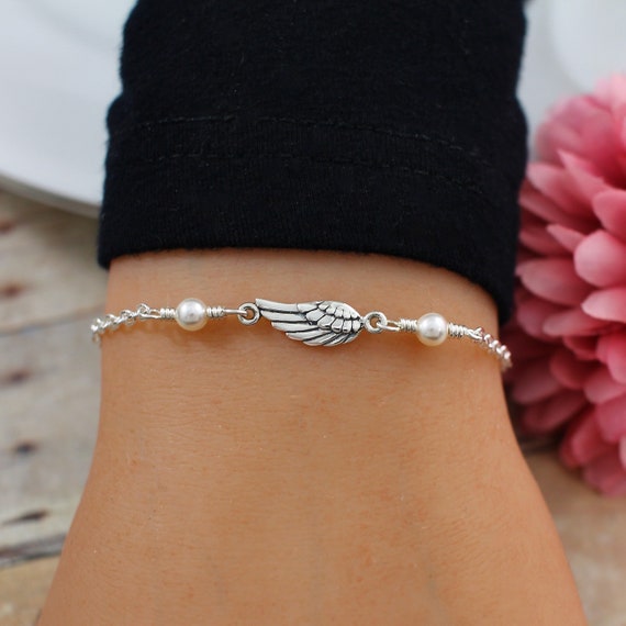 Angel Wing Bracelet Gift Bag Wing Charm Angel Feather Memorial Remembrance  | eBay