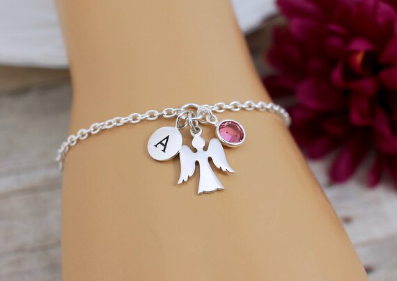 Angel Bracelet, Pink Bracelet, Guardian Angel, Confirmation Gift