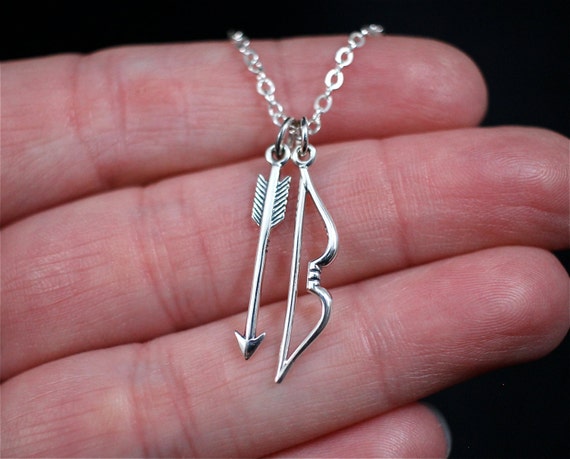 Bow and Arrow Necklace Sterling Silver 
