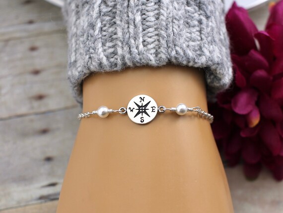 etsy compass bracelet