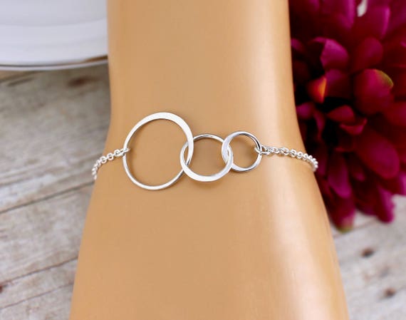 Sterling Silver Three Circle Bracelet 