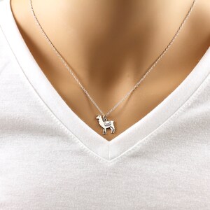 Llama necklace sterling silver Clearance