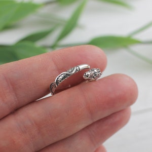 Dragon Ring in Sterling Silver, Viking Ring, sterling silver dragon ring, dragon jewelry, dragon ring men or women, goth ring, silver dragon image 8