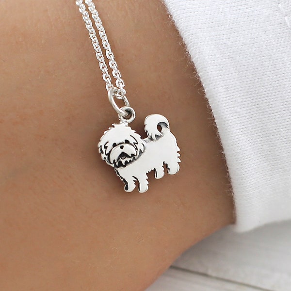 Maltese Necklace, Sterling Silver, charm, mom, gifts, dog, jewelry, lover gift, pendant, items, valentine, wedding, memorial