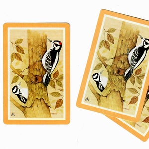Toucher du bois (3) Cartes à jouer vintage en papier éphémères pour scrapbooking