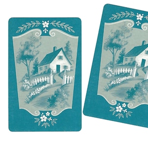 HOME SWEET HOME (3) cartes à jouer vintage éphémères, échangeables en papier
