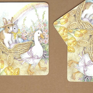 HERE COMES EASTER! (3) Vintage Single Swap Playing Cards Paper Ephemera