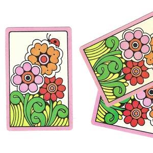 LADYBUG LOVE (3) cartes à jouer vintage échangeables en papier éphémères