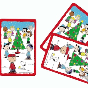 UNA NAVIDAD DE CHARLIE BROWN (3) Naipes individuales Papel efímero