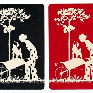 GARDEN HILFE (2) Vintage Single Tausch Spielkarten Papier Ephemera