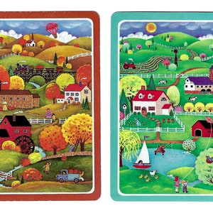 BEAUTIFUL SEASONS (2) Cartes à jouer en papier éphémères interchangeables
