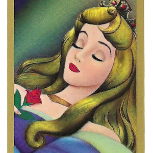 Vintage SLEEPING BEAUTY Nintendo Playing Cards (1) Single Swap Card, Paper Ephemera