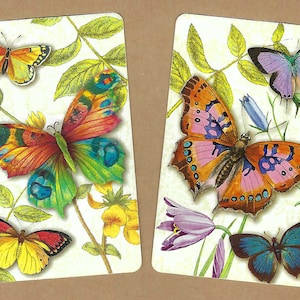 EYE CANDY Mariposas (2) Cartas de juego intercambiables individuales Papel efímero