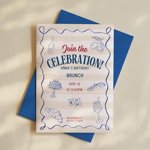 Italian Summer Birthday Invitation – Editable Canva Template – Amalfi Lemon Brunch Party Invite – Digital Download for Women
