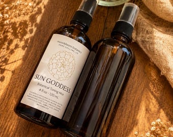 Sun Goddess Botanical Toning Mist | Calendula Rose Water Aloe Vera Facial Toner