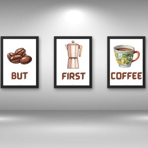 Le café d'abord, oeuvre d'art murale rétro, oeuvre d'art téléchargeable, impression de chariot de café, déco amateur de café, affiche rétro tendance, art mural maximaliste