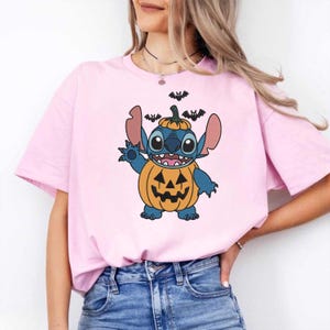 Halloween Stitch Embroidery, Stitch in Pumpkin, Halloween Design, Cute Stitch Embroidery, Digital Files, Instant Download, 5 Sizes