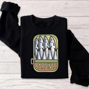 Vintage Sardine Can Embroidery Design, Packed Fish Tin Retro Style, Kitchen Machine Embroidery Pattern
