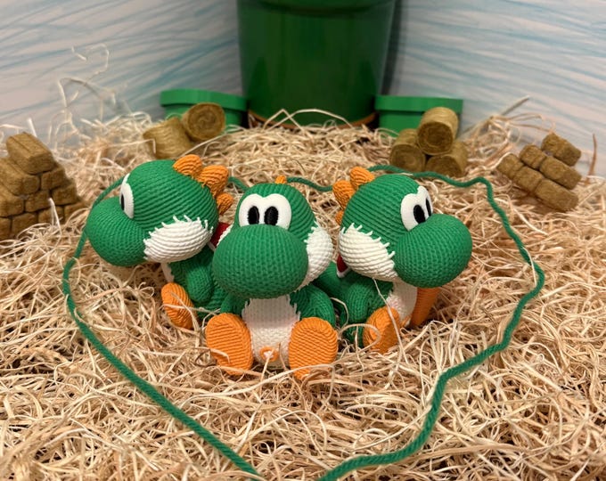 3” Yoshi Knit-Texture 3D Print - Choose 1, 2, 3, 6, or 9 - Mix & Match Colors