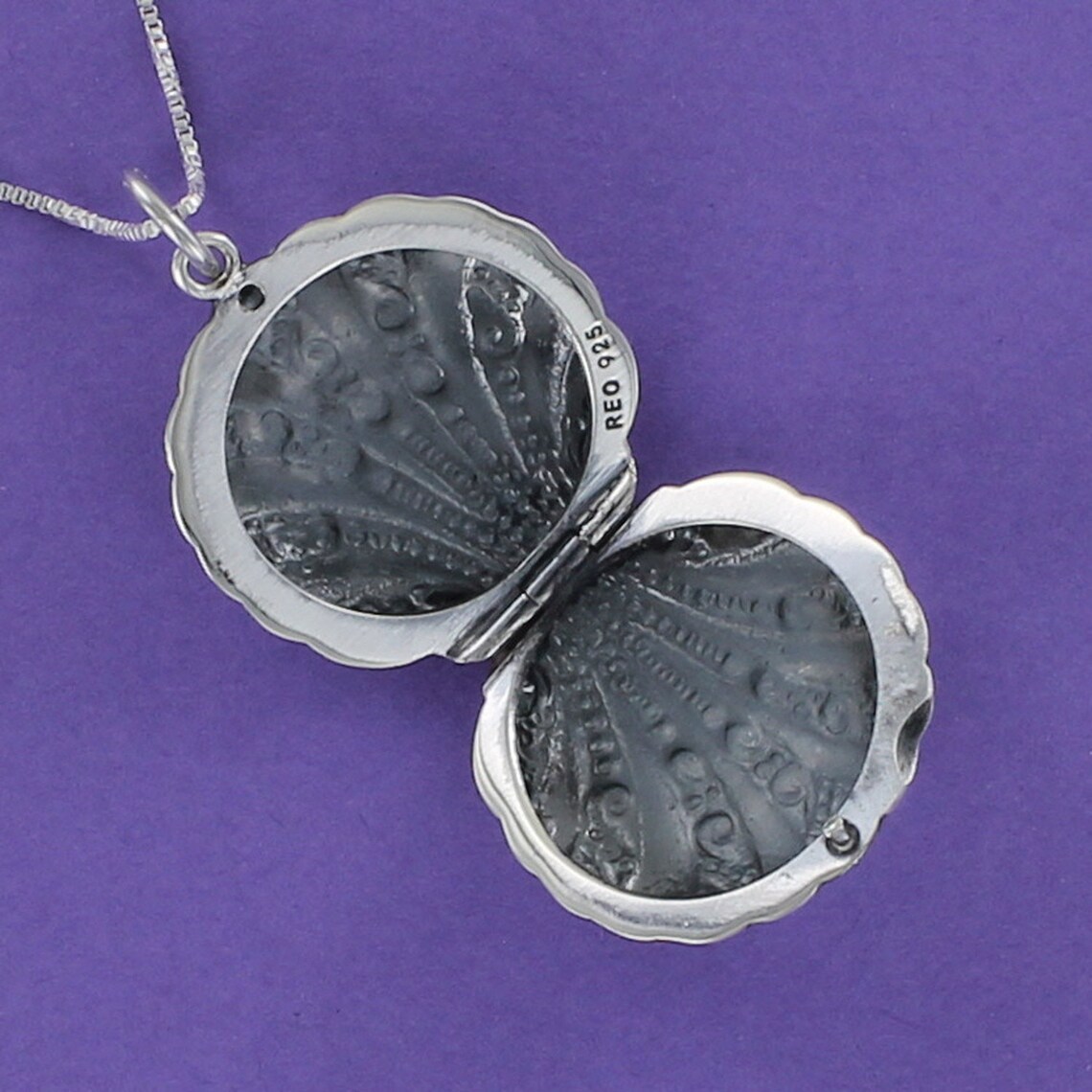 SEASHELL LOCKET Necklace - 925 Sterling Silver on Custom Designed Gift ...