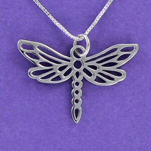 Collier libellule - argent sterling 925 - sur carte avec message cadeau encouragement courage positif inspirant source d'inspiration