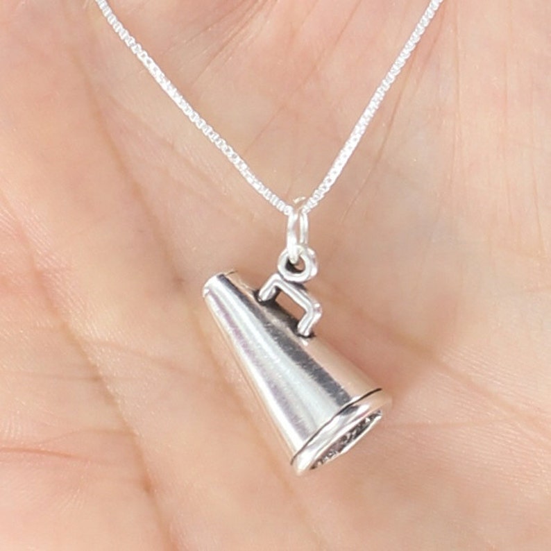 MEGAPHONE Cheerleading Necklace 925 Sterling Silver Charm on Etsy