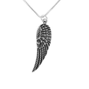 Collier AILE D'ANGE - Argent sterling 925 - sur une carte-cadeau avec un verset inspirant sur les amis, l'amitié, l'amour