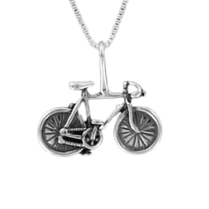 COLLIER DE VELO - Pendentif en argent sterling 925 sur une carte cadeau inspirante - Vélo cycliste Racing Montagne
