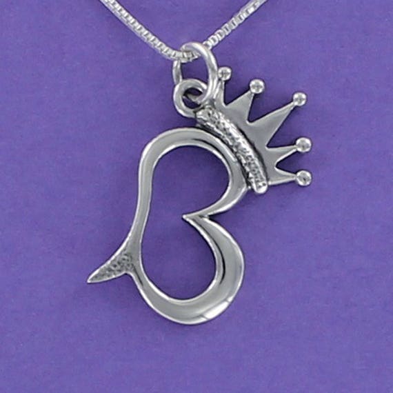 QUEEN B Necklace 925 Sterling Silver on Sterling Box Chain Custom