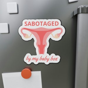 New Girl Magnet - Sabotaged By My Baby Box - Uterus - Jessica Day - Die-Cut Magnets