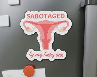 New Girl Magnet - Sabotaged By My Baby Box - Uterus - Jessica Day - Die-Cut Magnets
