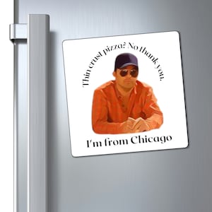 Julius Pepperwood Magnet - New Girl - Nick Miller - I'm From Chicago - Thin Crust Pizza - Magnets