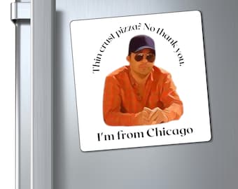 Julius Pepperwood Magnet - New Girl - Nick Miller - I'm From Chicago - Thin Crust Pizza - Magnets