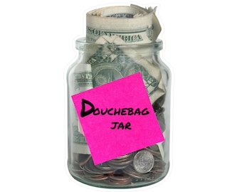 Douchebag Jar Sticker - New Girl Sticker - Schmidt - Jess - Nick Miller - Winston - Jar - Decal - Kiss-Cut Vinyl Decals