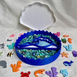 Ocean life: Wave trays l Shell tray| Rollers + dough cutters | Sea animals, Coral + Kelp counters