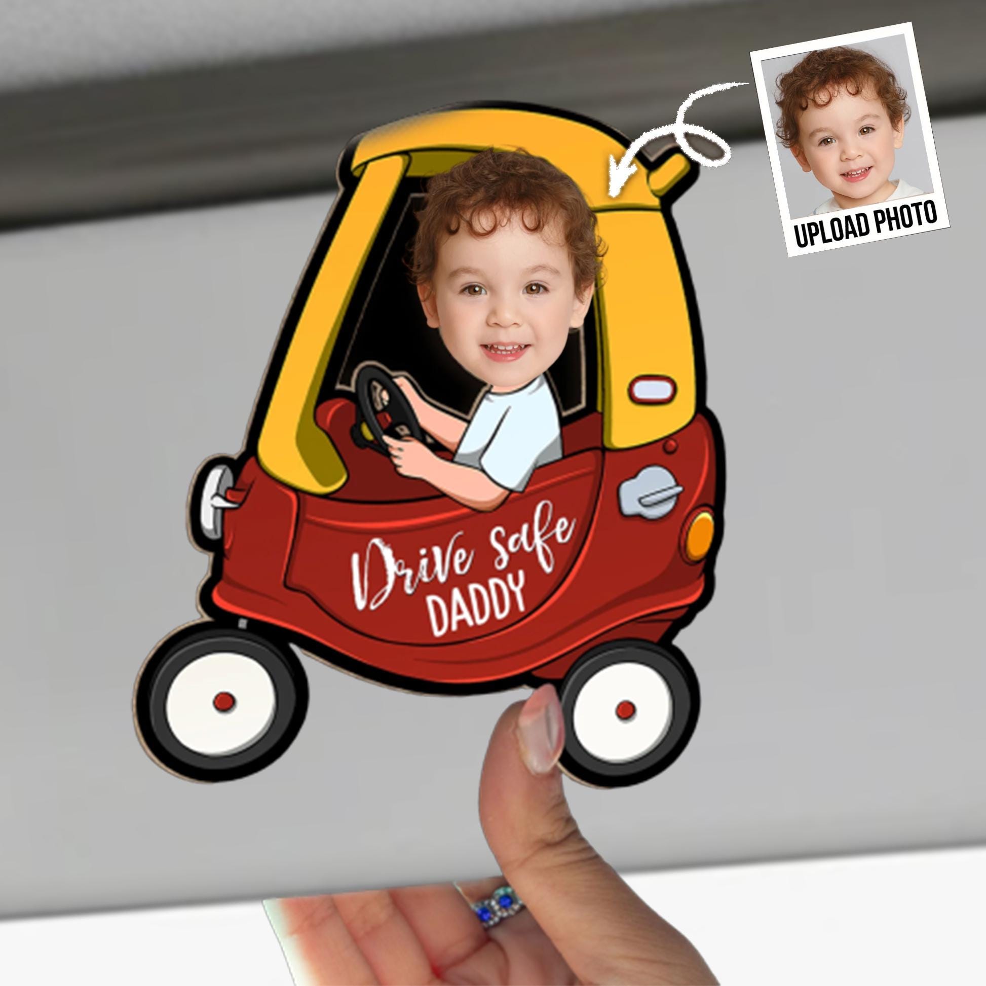 Car Picture Clip Drive Safe Reminder – Personalized Wooden Photo Car Visor  Visor Photo Clip, image size:1946x1946