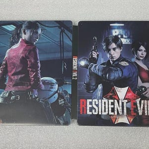 Resident evil 2 Custom made G2 Steelbook Case For PS4/PS5/Xbox (No Game) New