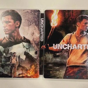 Uncharted custom made Steelbook case for Movie (No Disc) New