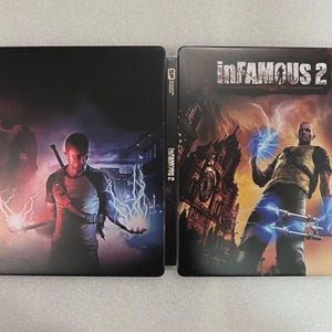 InFamous 2 Custom made G2 Steelbook Case For PS3/PS4/PS5/Xbox (No Game) New